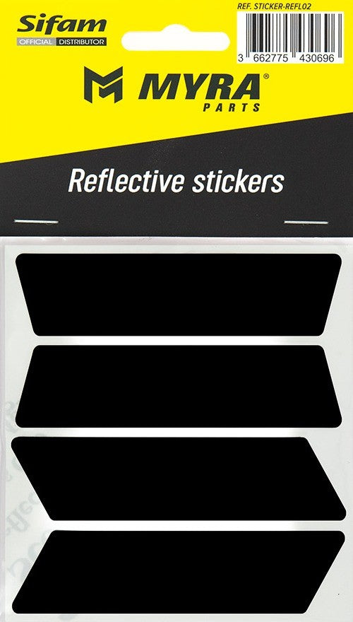 Stickers noirs réfléchissants pour casque