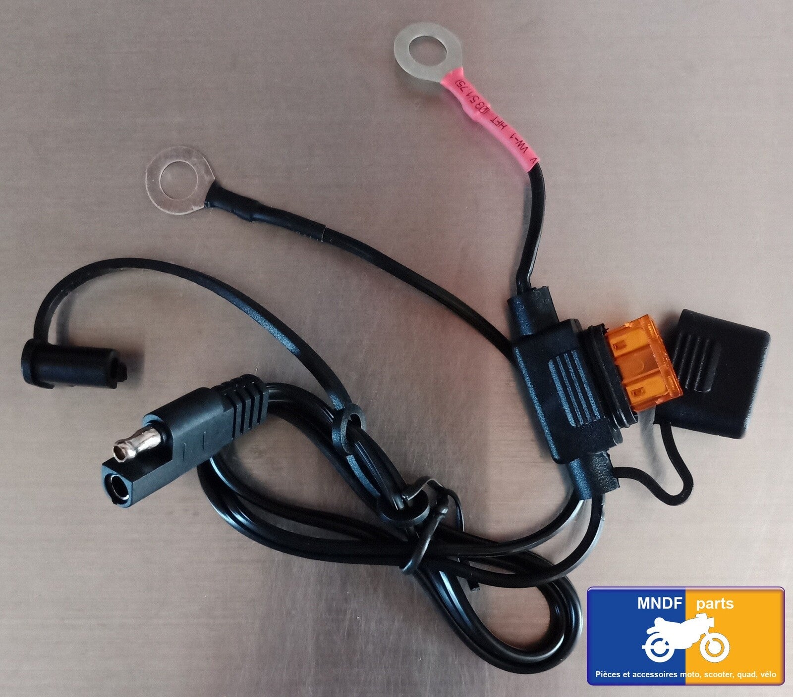 Câble à oeillets avec fusible pour chargeur de batterie