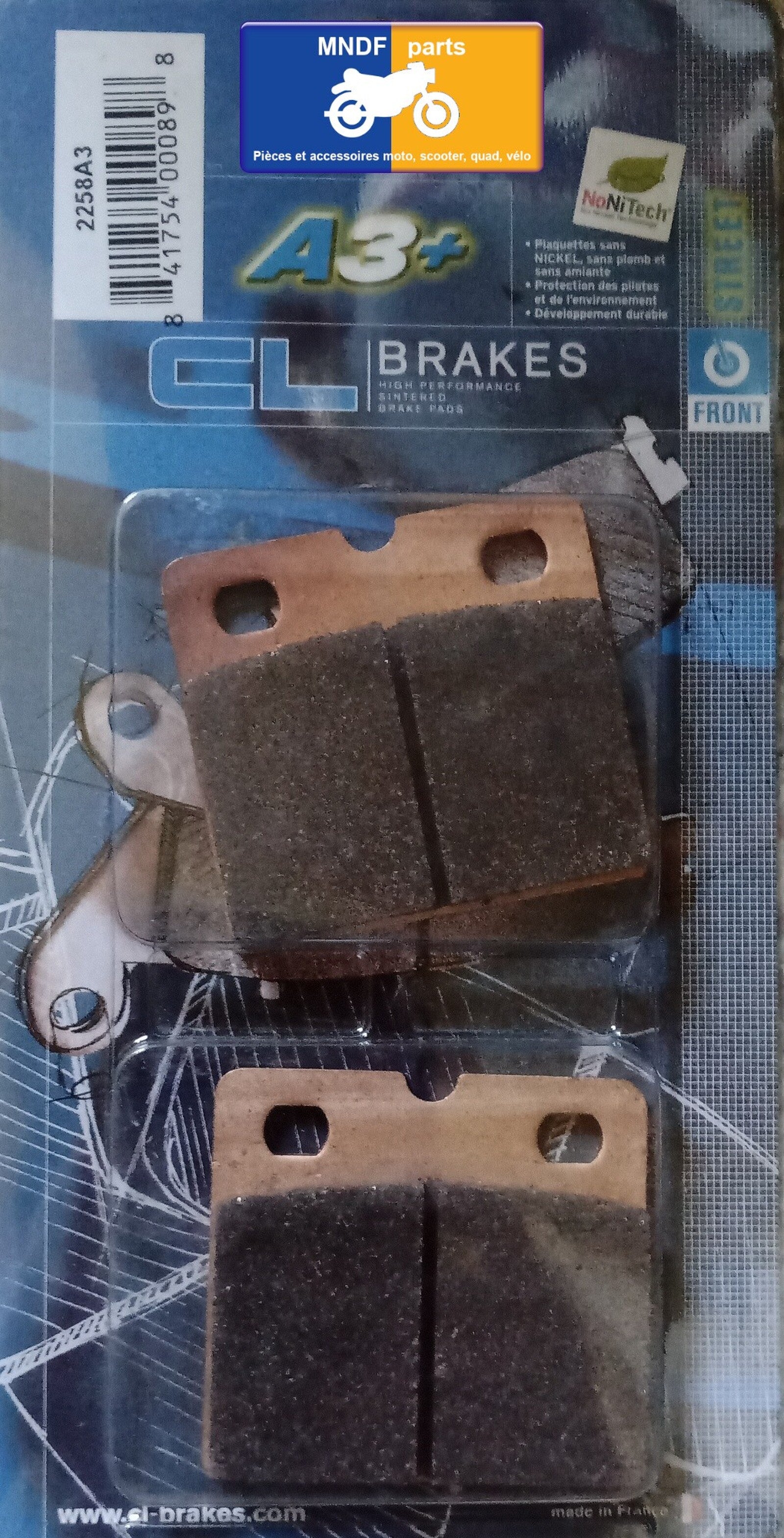 Plaquettes de frein Carbone Lorraine type 2258 A3+