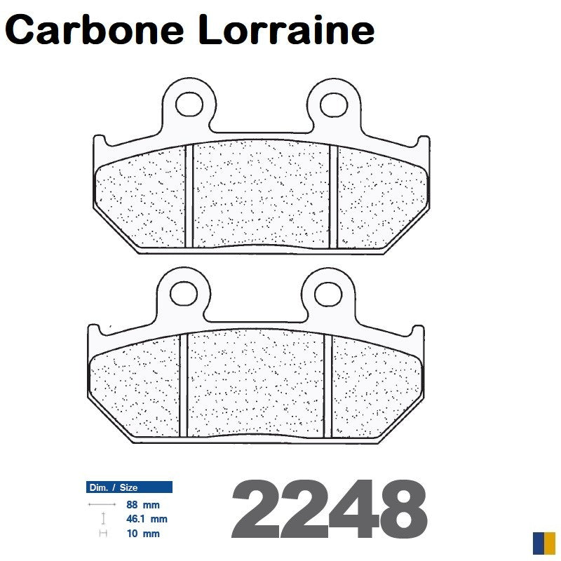 Plaquettes de frein Carbone Lorraine type 2248 A3+