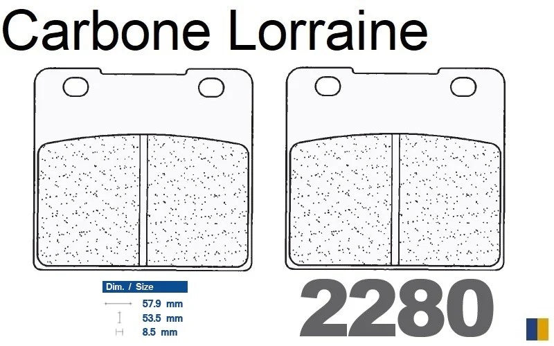 Plaquettes Carbone Lorraine de frein arrière - Suzuki VS 1400 GL Intruder (VX51L) 1987-2004