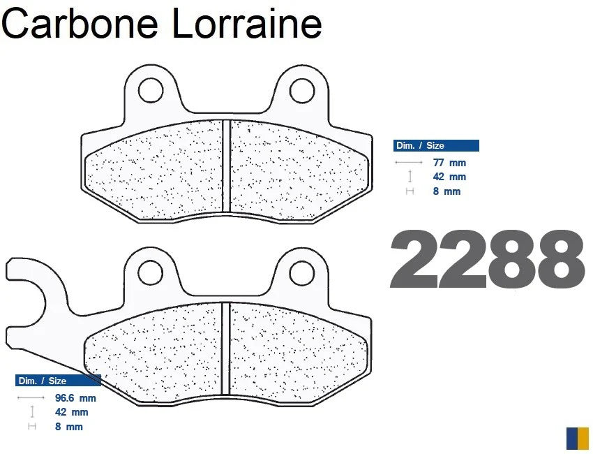 Plaquettes Carbone Lorraine de frein arrière - Triumph 865 Speedmaster 2005-2016