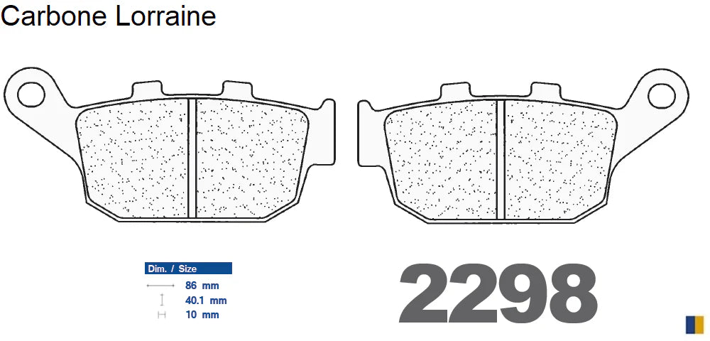 Carbon Lorraine rear brake pads - Triumph 675 Daytona 2006-2012