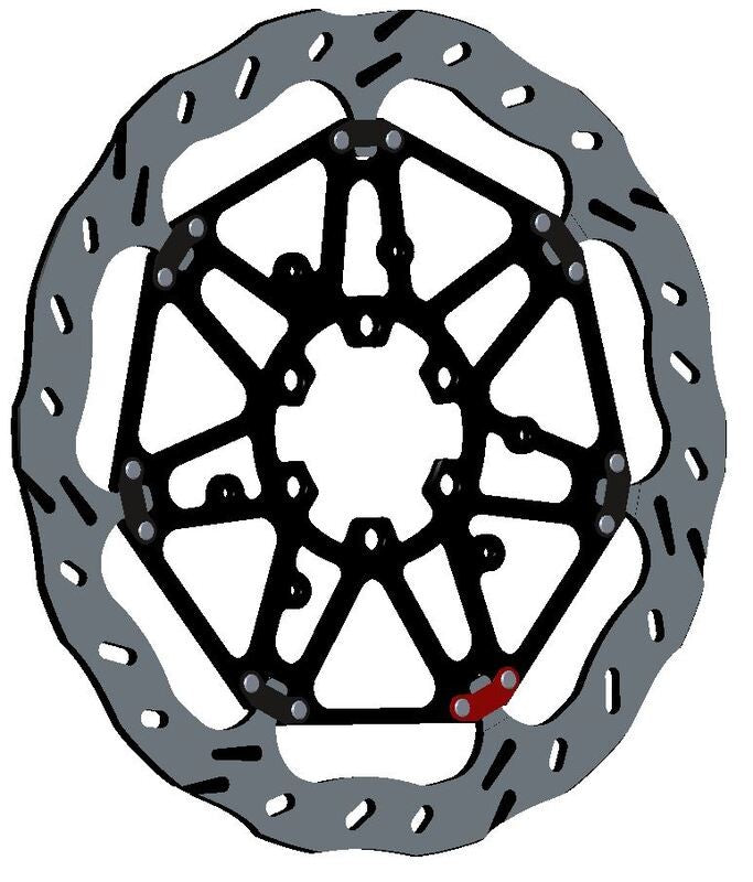 Disque de frein BRAKING Epta pétale flottant - ref EP117L