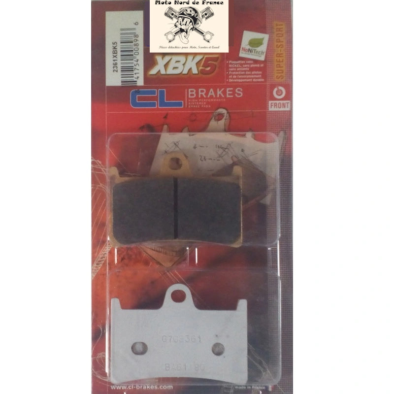 Plaquettes de frein Carbone Lorraine type 2361 XBK5