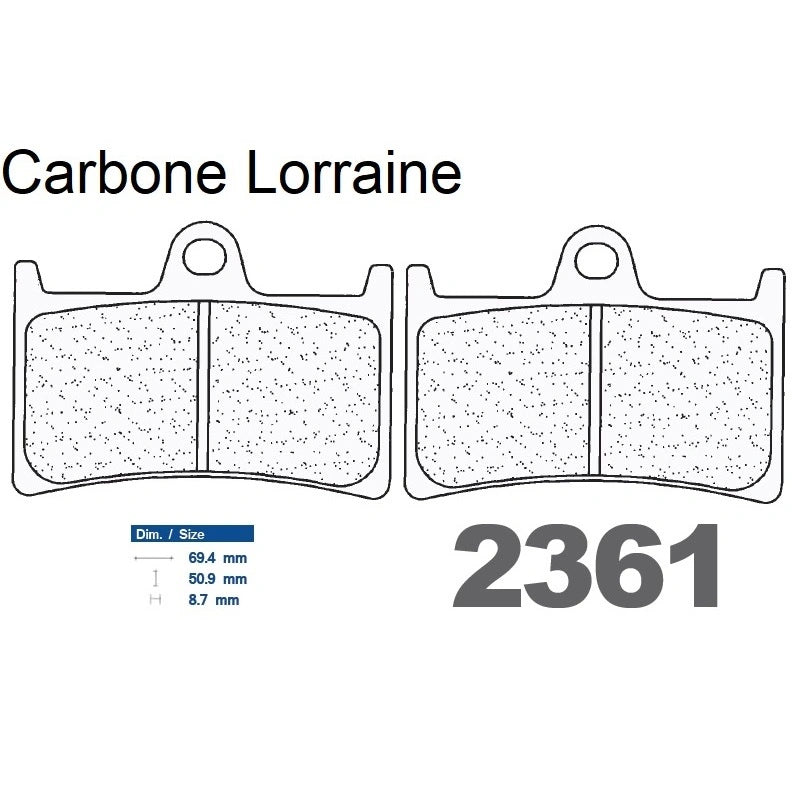 Plaquettes de frein Carbone Lorraine type 2361 XBK5