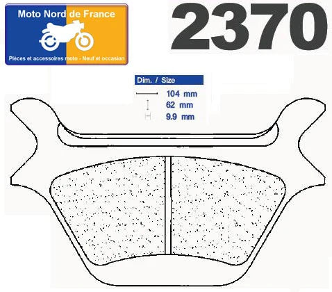 Plaquettes Carbone Lorraine de frein arrière Harley Davidson 883 Sporster 1987-1999