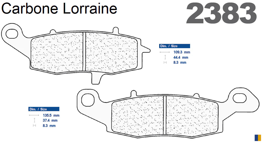 Plaquettes Carbone Lorraine de frein avant - Kawasaki 500 ER-5 2001-2007