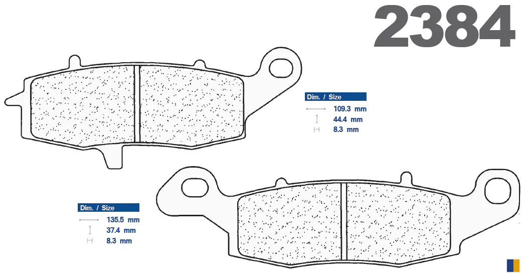 Plaquettes Carbone Lorraine de frein arrière - Suzuki C1500T Intruder 2013-2018