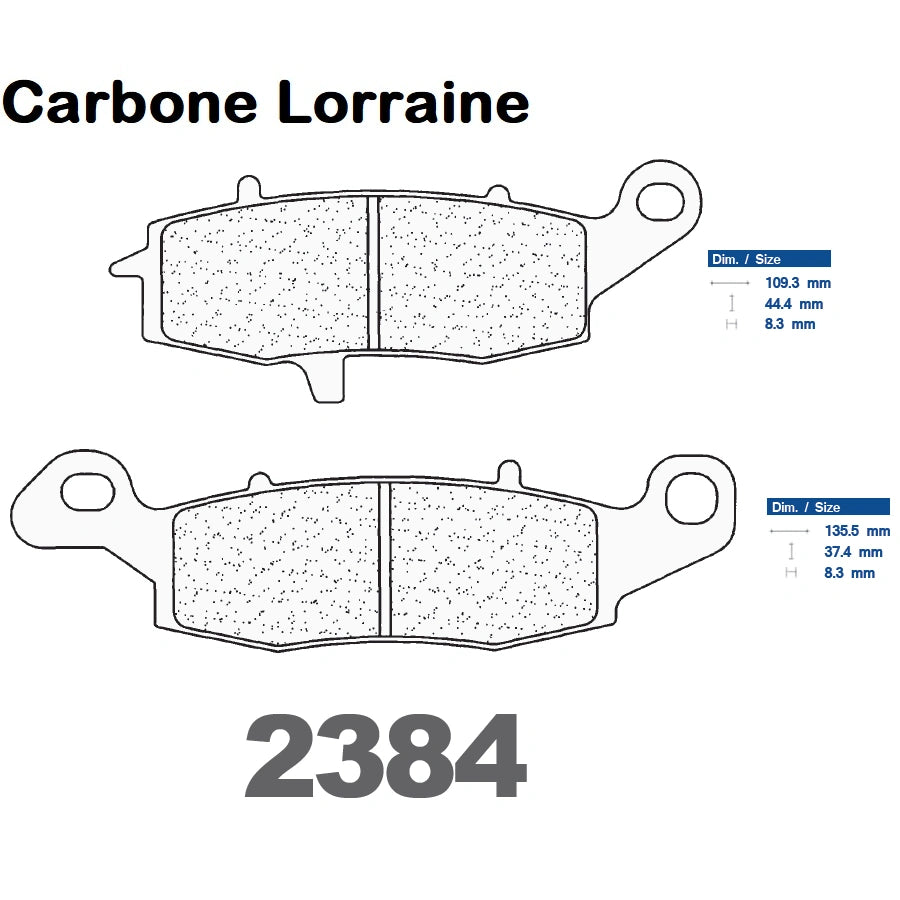 Plaquettes de frein Carbone Lorraine type 2384 A3+