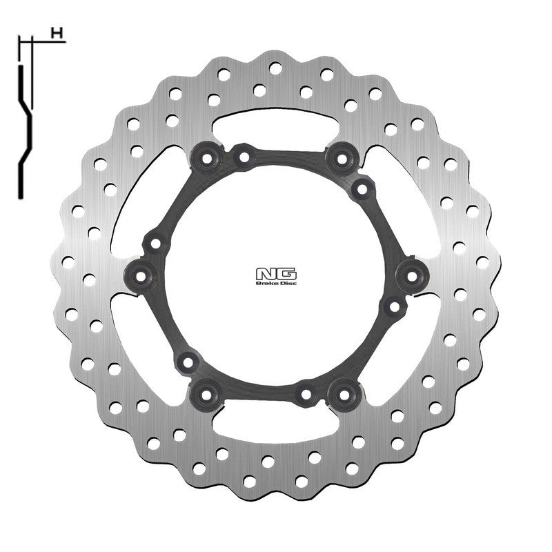 Disque de frein NG BRAKES pétale flottant - ref 1725X