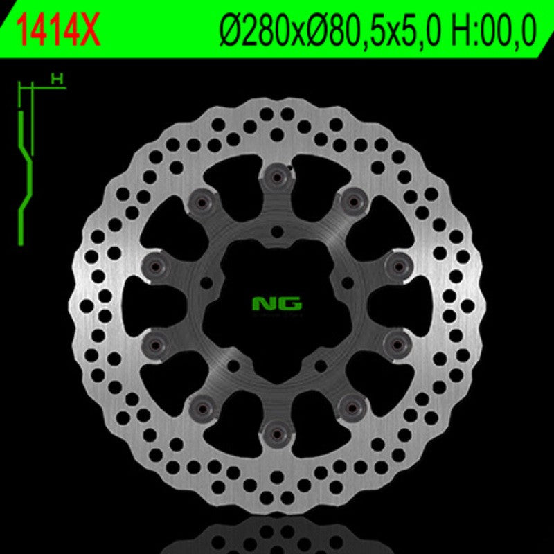 Disque de frein NG BRAKES pétale flottant - ref 1414X