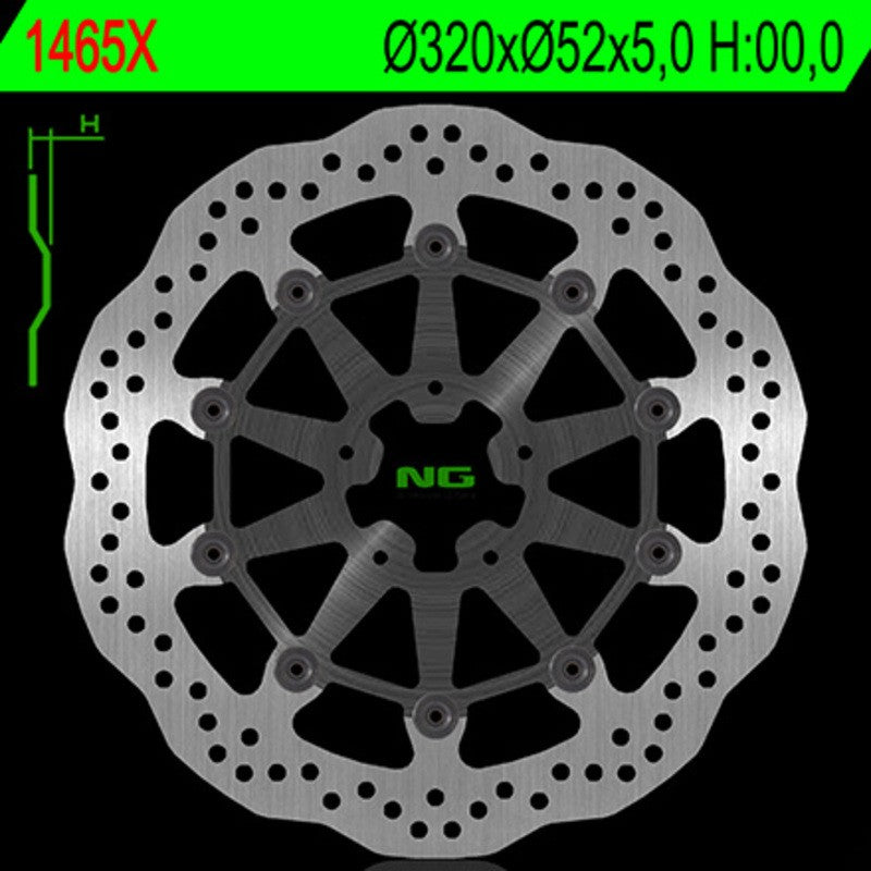 Disque de frein NG BRAKES pétale flottant - ref 1465X