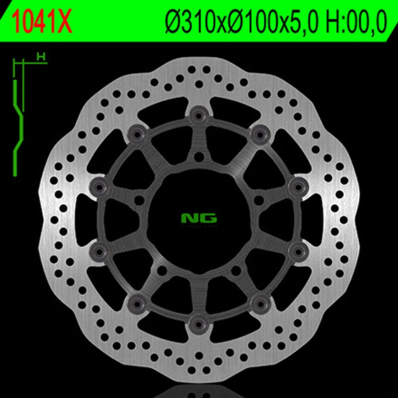 Disque de frein NG BRAKES pétale flottant - ref 1041X