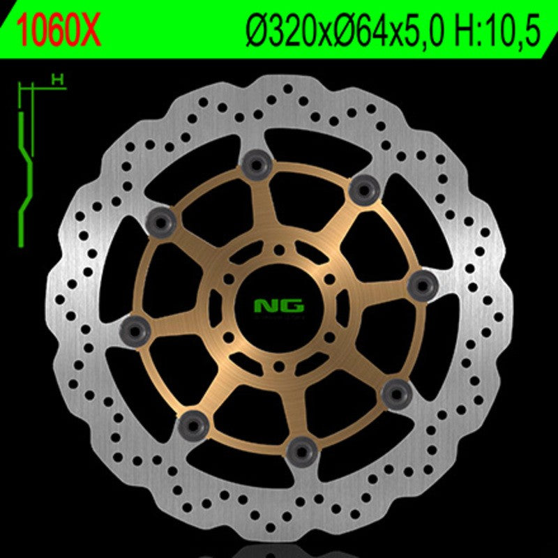 Disque de frein NG BRAKES pétale flottant - ref 1060X
