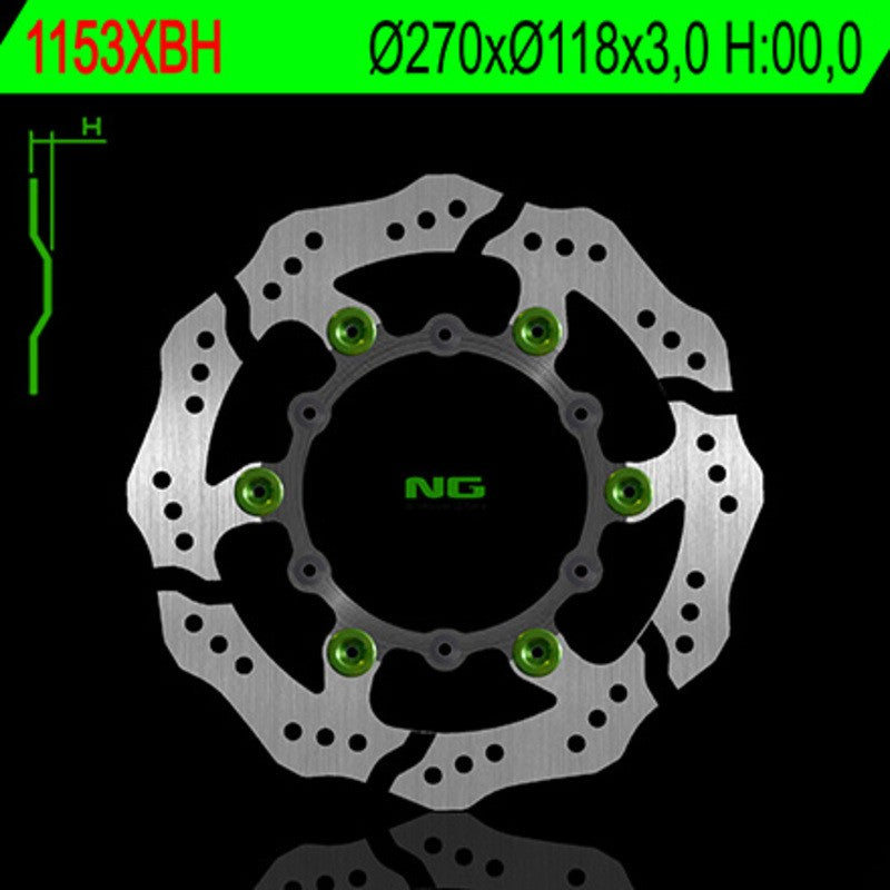 Disque de frein NG BRAKES pétale flottant - ref 1153XBH