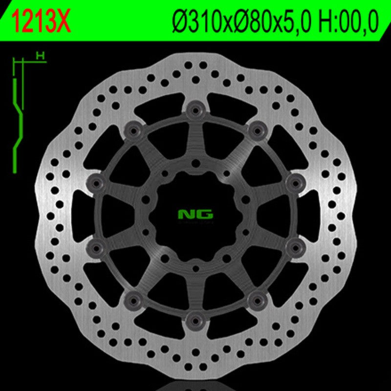 Disque de frein NG BRAKES pétale flottant - ref 1213X