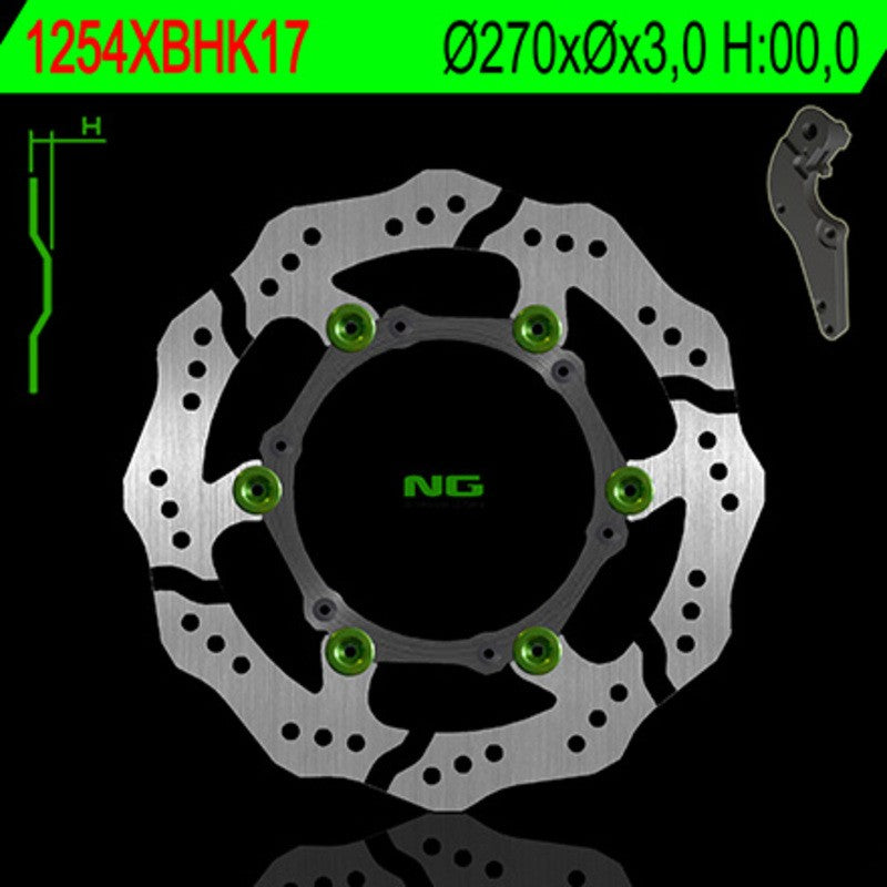 Disque de frein NG BRAKES pétale flottant - ref 1254XBH