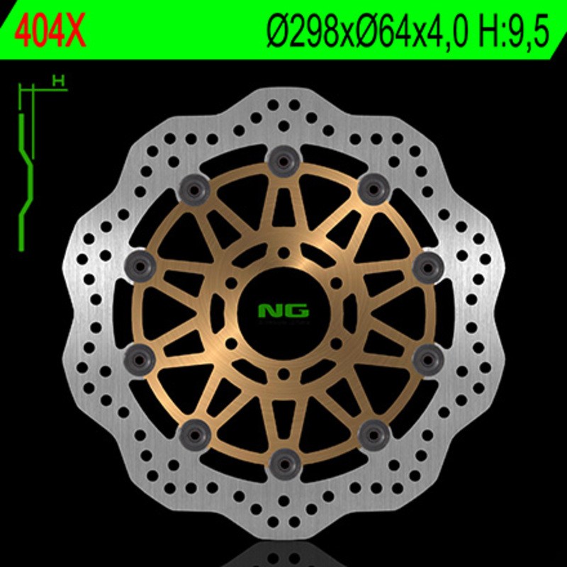 Disque de frein NG BRAKES pétale flottant - ref 404X