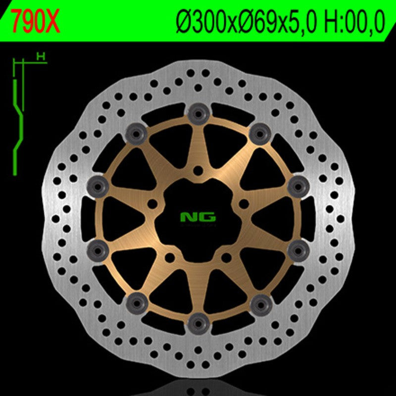 Disque de frein NG BRAKES pétale flottant - ref 790X