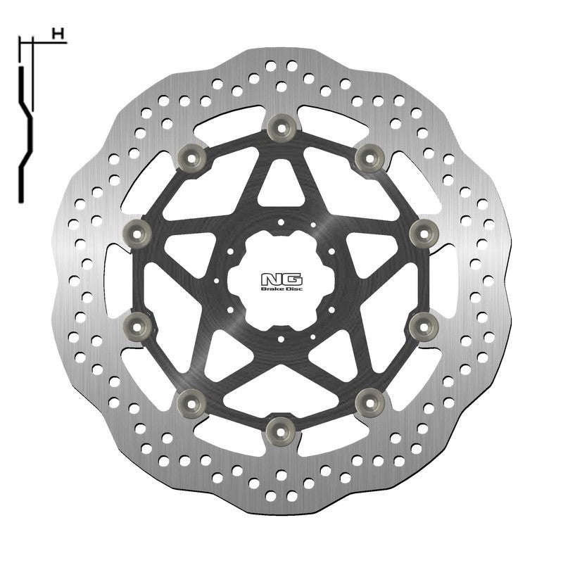 Disque de frein NG BRAKES pétale flottant - ref 1643XG
