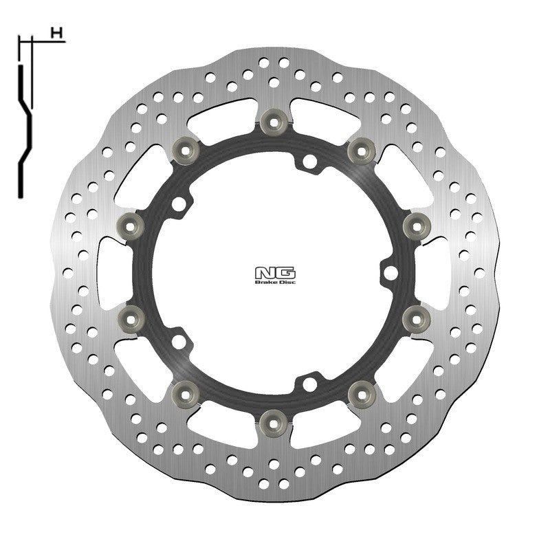 Disque de frein NG BRAKES pétale flottant - ref 1708XG