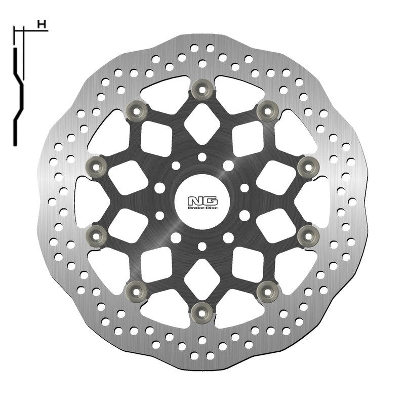 Disque de frein NG BRAKES pétale flottant - ref 1717XG