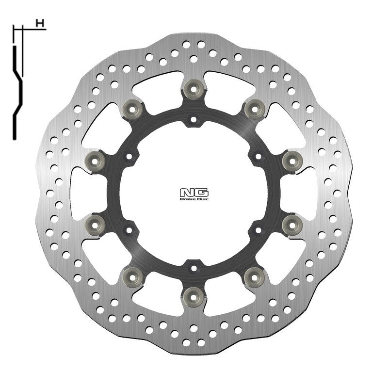 Disque de frein NG BRAKES pétale flottant - ref 1224XG