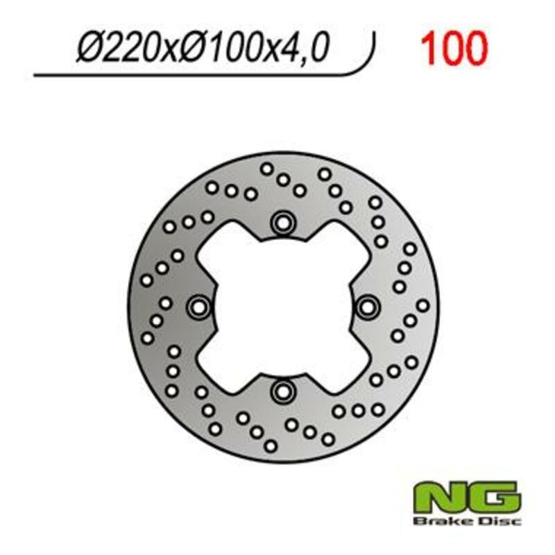 Disque de frein NG BRAKES rond fixe - ref 100