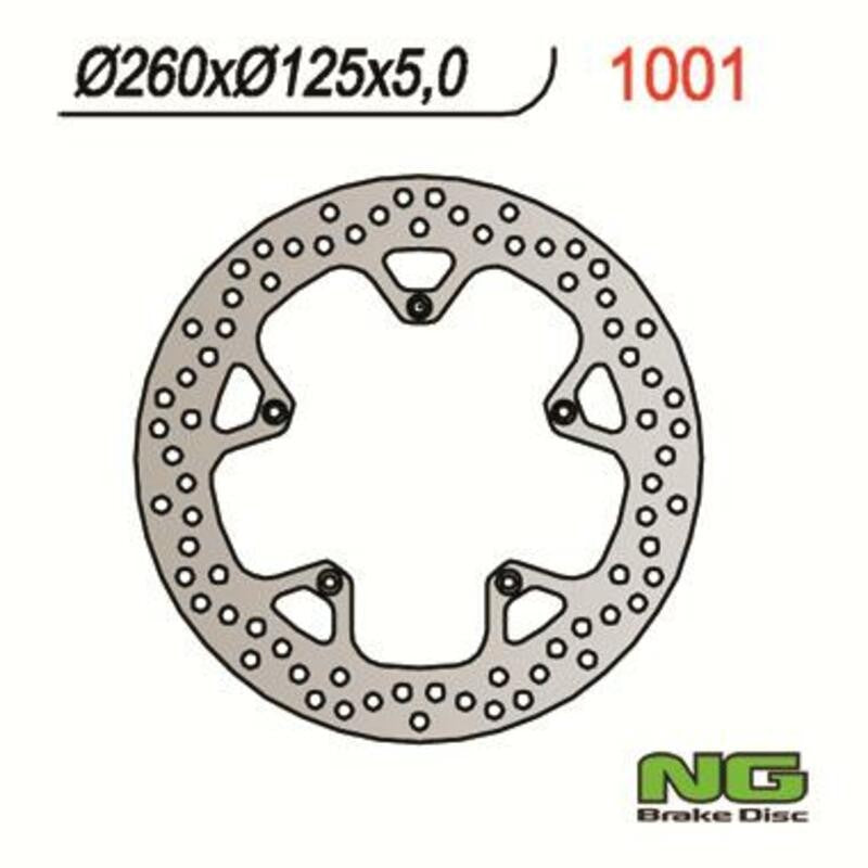 Disque de frein NG BRAKES rond fixe - ref 1001