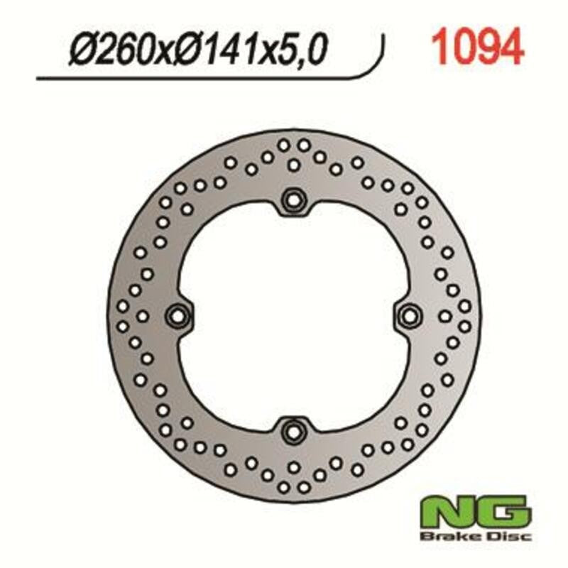 Disque de frein NG BRAKES rond fixe - ref 1094