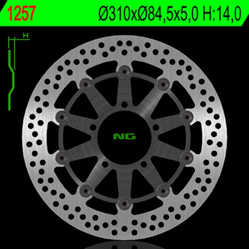 Disque de frein NG BRAKES rond fixe - ref 1247