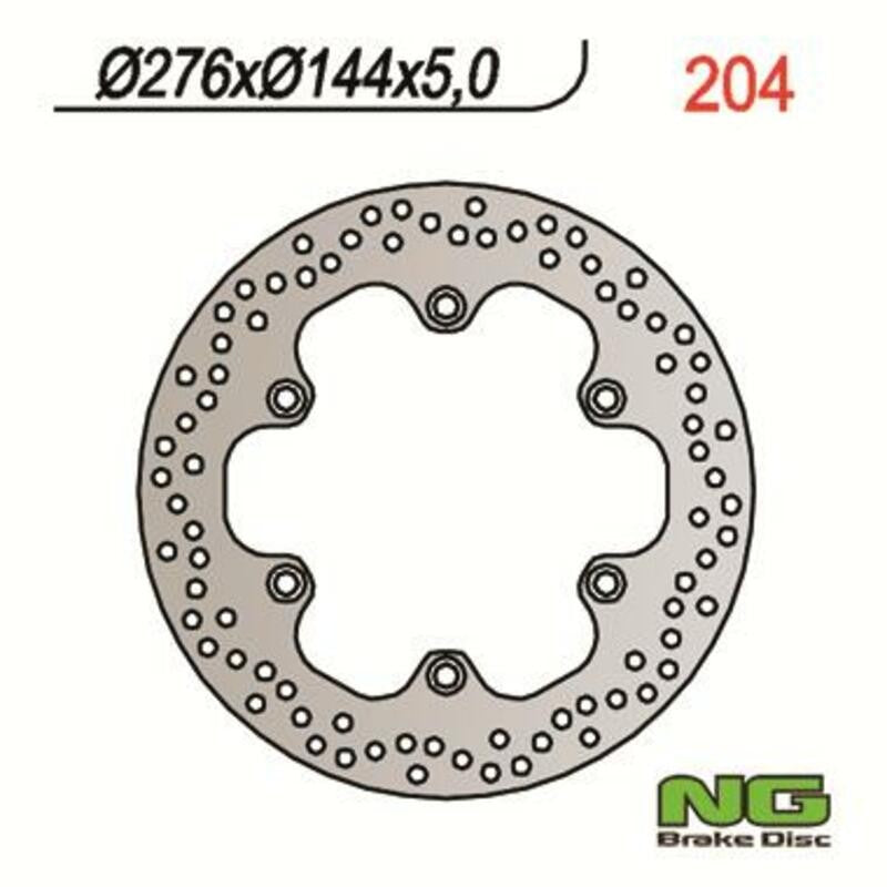 Disque de frein NG BRAKES rond fixe - ref 204