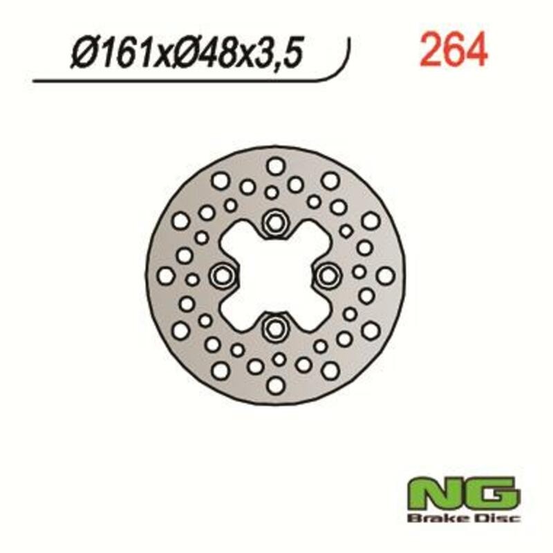 Disque de frein NG BRAKES rond fixe - ref 264