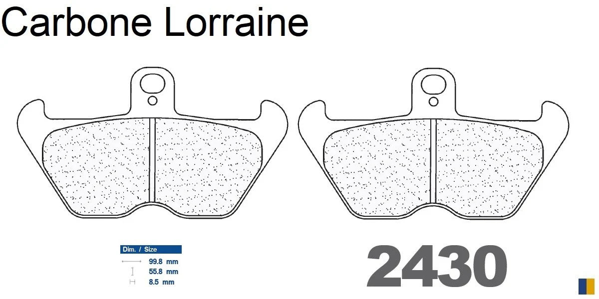 Plaquettes Carbone Lorraine de frein avant - BMW R80 R Roadster 1991-1995