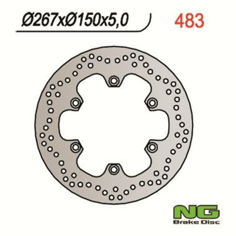 Disque de frein NG BRAKES rond fixe - ref 483