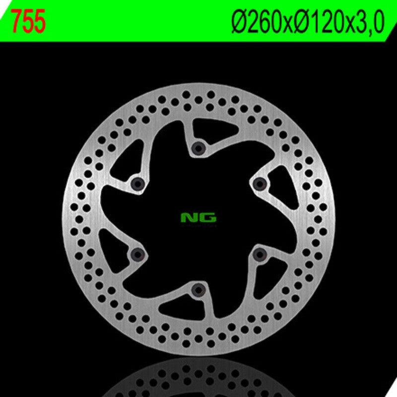 Disque de frein NG BRAKES rond fixe - ref 755