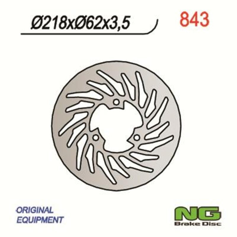 Disque de frein NG BRAKES rond fixe - ref 843