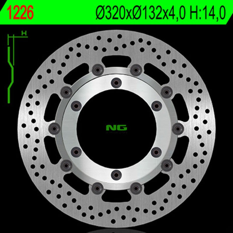 Disque de frein NG BRAKES rond flottant - ref 1226