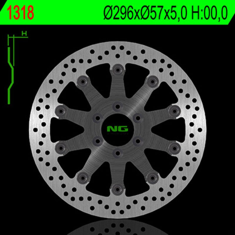 Disque de frein NG BRAKES rond flottant - ref 1318