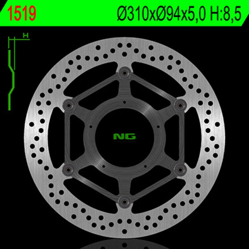 Disque de frein NG BRAKES rond flottant - ref 1519