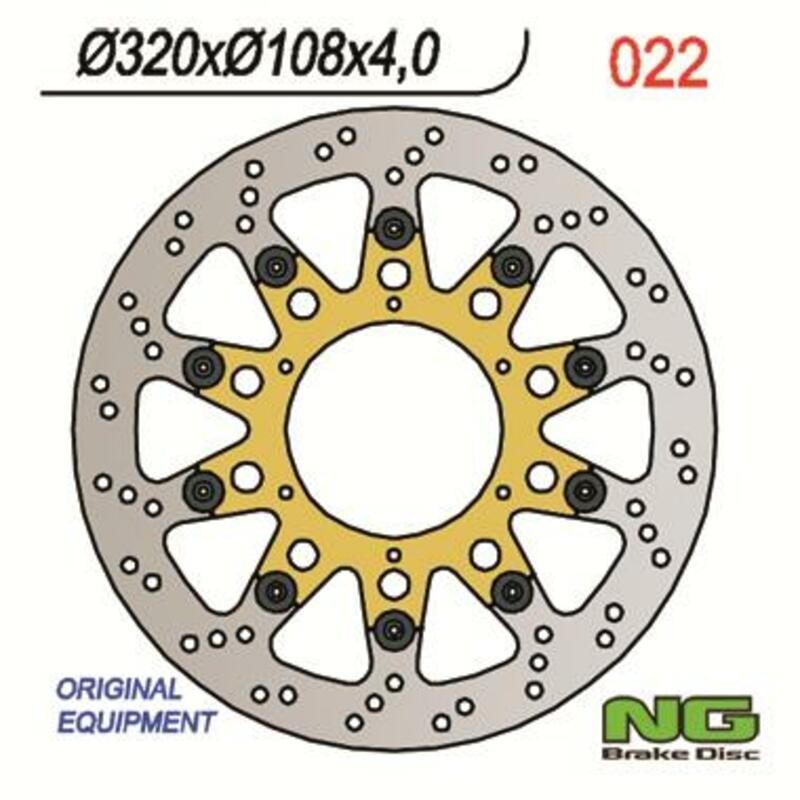 Disque de frein NG BRAKES rond flottant - ref 022