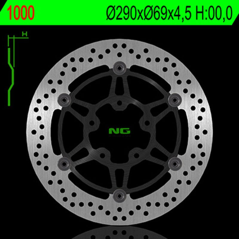 Disque de frein NG BRAKES rond flottant - ref 1000