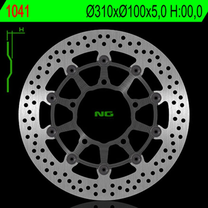 Disque de frein NG BRAKES rond flottant - ref 1041