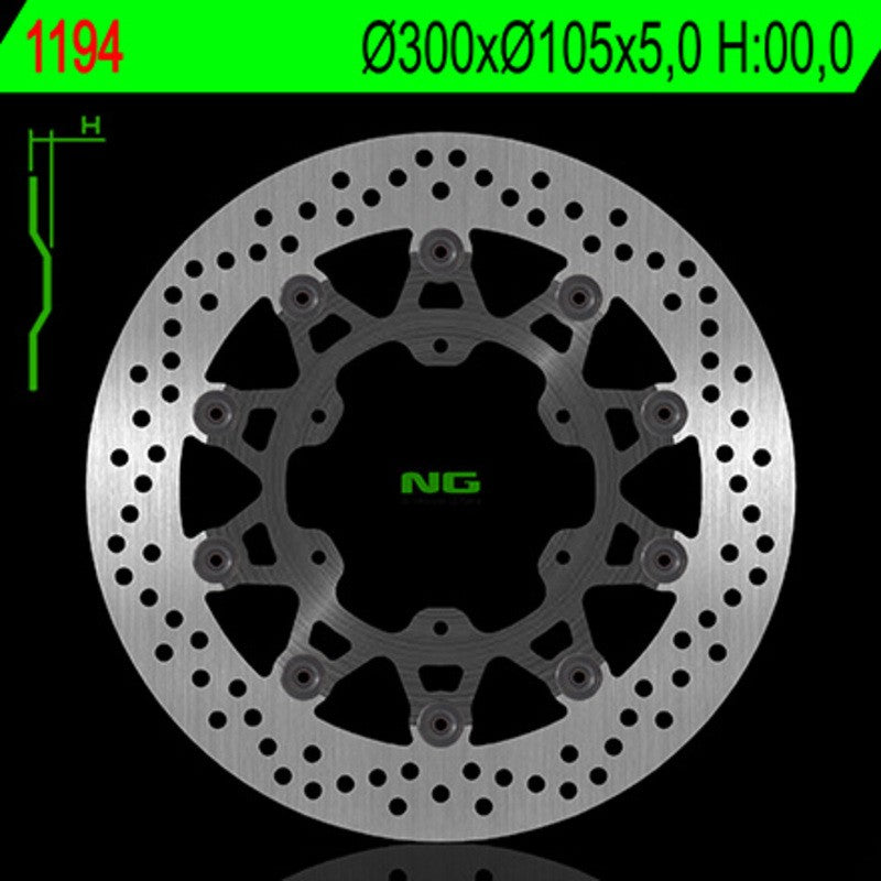 Disque de frein NG BRAKES rond flottant - ref 1194