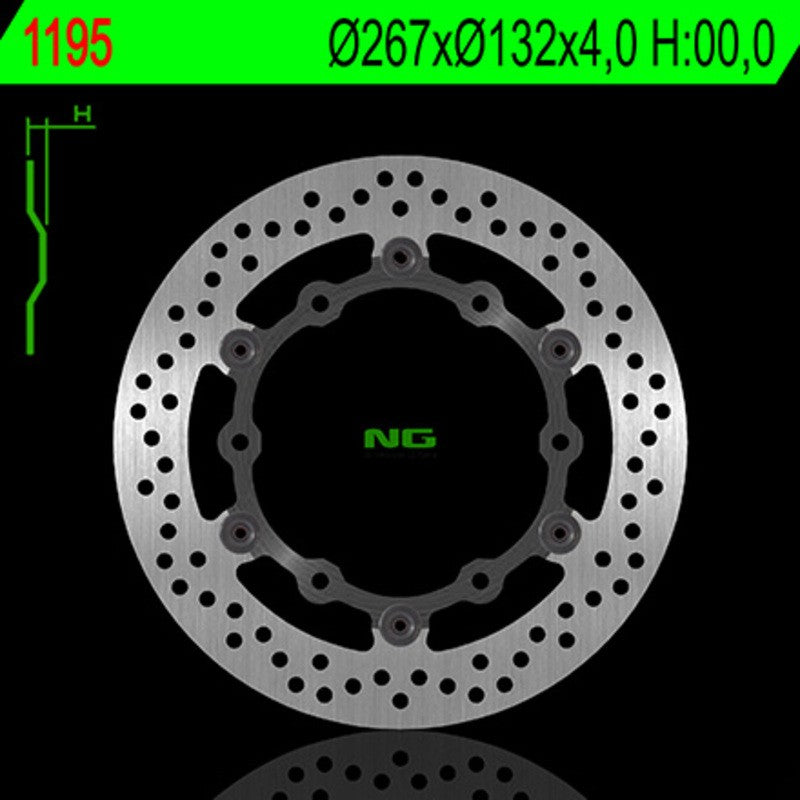 Disque de frein NG BRAKES rond flottant - ref 1195