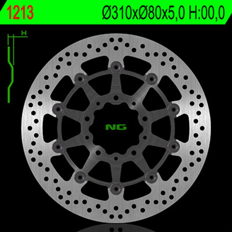 Disque de frein NG BRAKES rond flottant - ref 1213