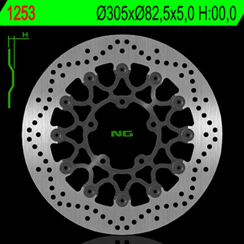 Disque de frein NG BRAKES rond flottant - ref 1253
