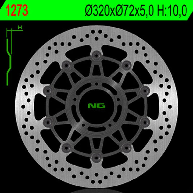 Disque de frein NG BRAKES rond flottant - ref 1273