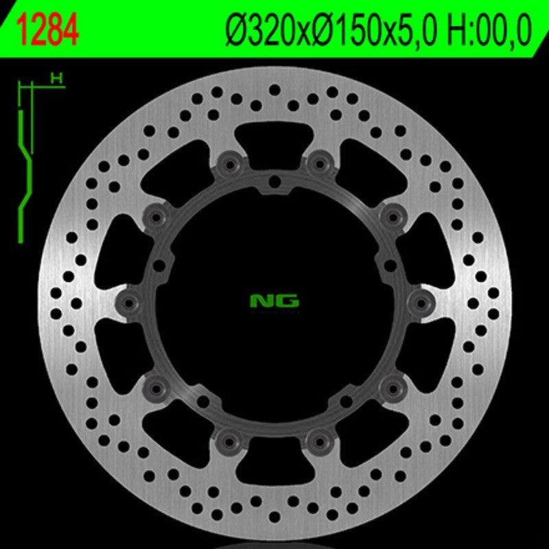 Disque de frein NG BRAKES rond flottant - ref 1284